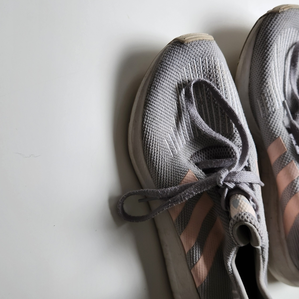 Adidas swift run knit Women's Gray and Pink Sneakers - Picture 6 of 11